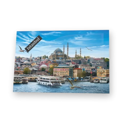 Istanbul historical landscape lenticular postcard by 3Dimge, front view