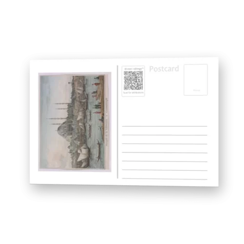 Back of the Istanbul historical landscape lenticular postcard