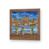 Historic Istanbul with pelargoniums 3D lenticular card by 3Dimge, front view