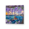 Maiden Tower with wisterias 3D lenticular card by 3Dimge, front view